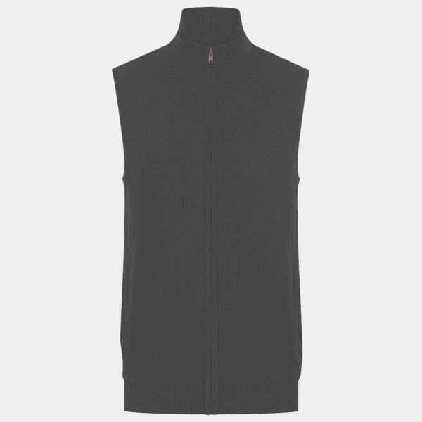 Henbury Sleeveless Zip Through Jumper Thumbnail
