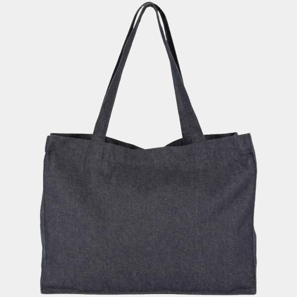 Kimood Large Recycled Cotton Denim Look Shopping Bag Thumbnail