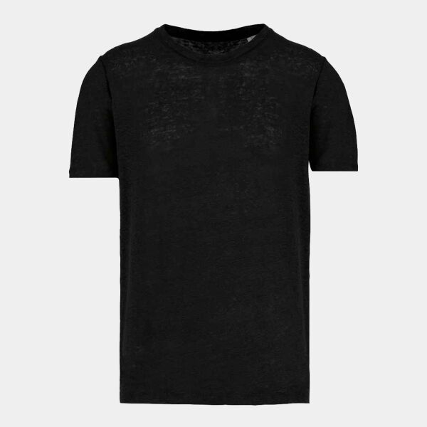 Spasso Crew Neck Linen T-Shirt Thumbnail