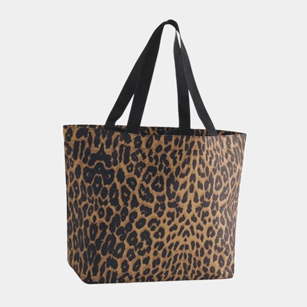 Leopard print carryall tote bag Thumbnail