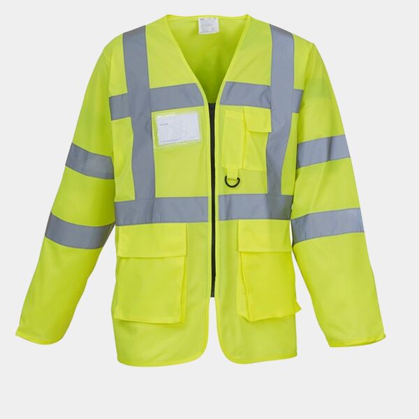 Hi-vis executive long sleeve waistcoat (HVJ800) Thumbnail