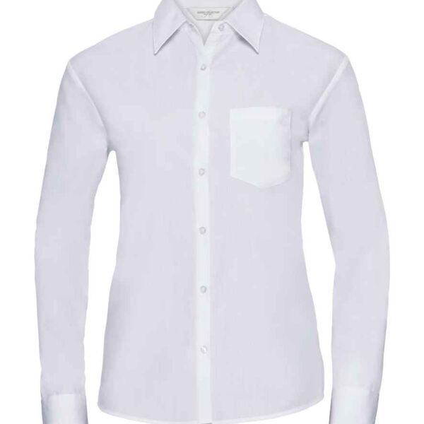 Russell Collection Ladies Long Sleeve Easy Care Poplin Shirt Thumbnail
