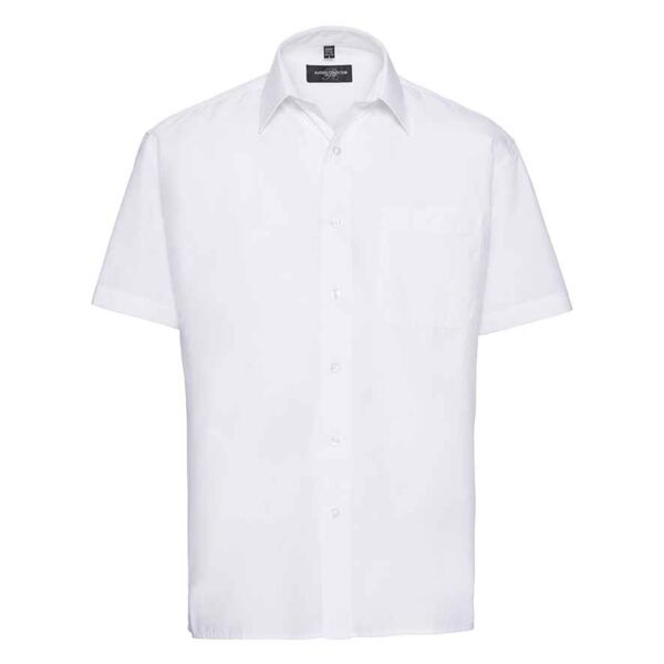 Russell Collection Short Sleeve Easy Care Poplin Shirt Thumbnail