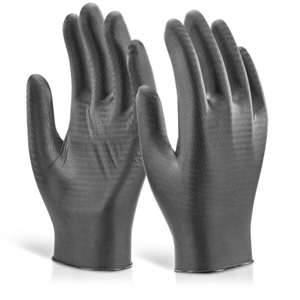 Beeswift Nitrile Disposable Gripper Glove Powder Free (Pack of 1000) Thumbnail