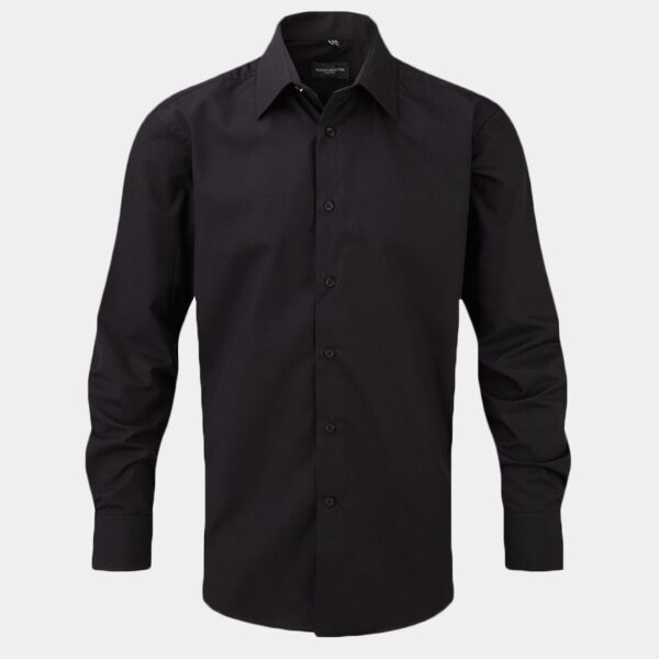 Russell Collection Long Sleeve Tailored Poplin Shirt Thumbnail