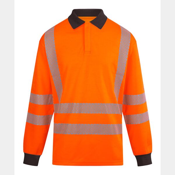 Beeswift High Visibility ARC Flash Long Sleeve Polo Shirt Thumbnail