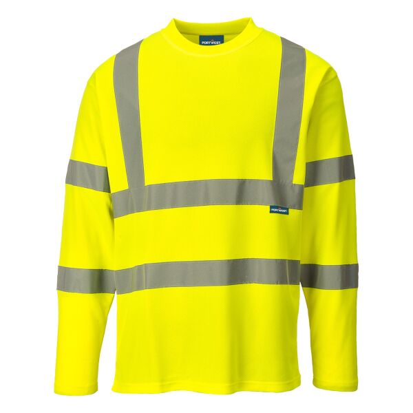 Portwest Hi-Vis Cotton Comfort Long Sleeve T-Shirt Thumbnail